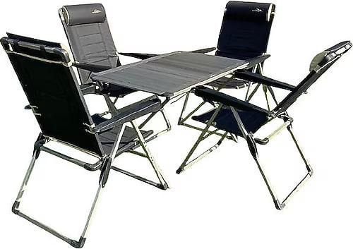 Alüminyum Xxl Masa + 4 Lüx Sandalye Set